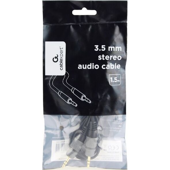 Kabel Gembird Jack 3.5mm - Jack 3.5mm 1.5m czarny (CCAP-3535MM-1.5M)