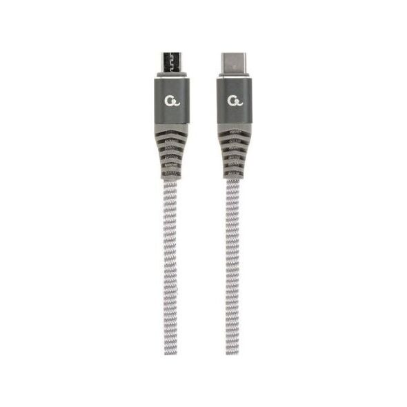Kabel USB Gembird USB-C - microUSB 1.5 m Srebrny (CC-USB2B-CMMBM-1.5M)