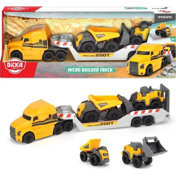 Dickie DICKIE Construction Volvo Zestaw Laweta Micro Builder 32cm