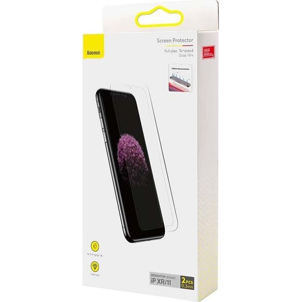 Baseus Szkło hartowane 0.3mm Baseus do iPhone XR / 11 (2szt.)