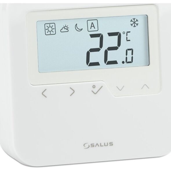 Salus Bezprzewodowy, natynkowy, cyfrowy regulator temperatury sieci ZigBee - dobowy, 2xAA, biały
