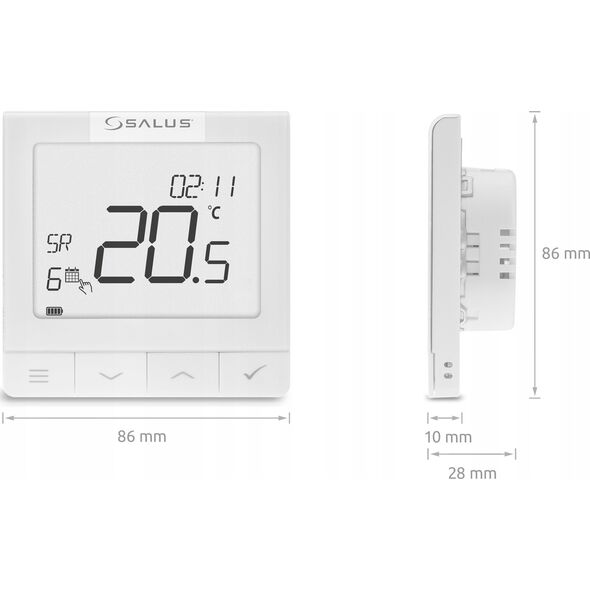 Salus Ultra-cienki podtynkowy regulator OpenTherm, 230V