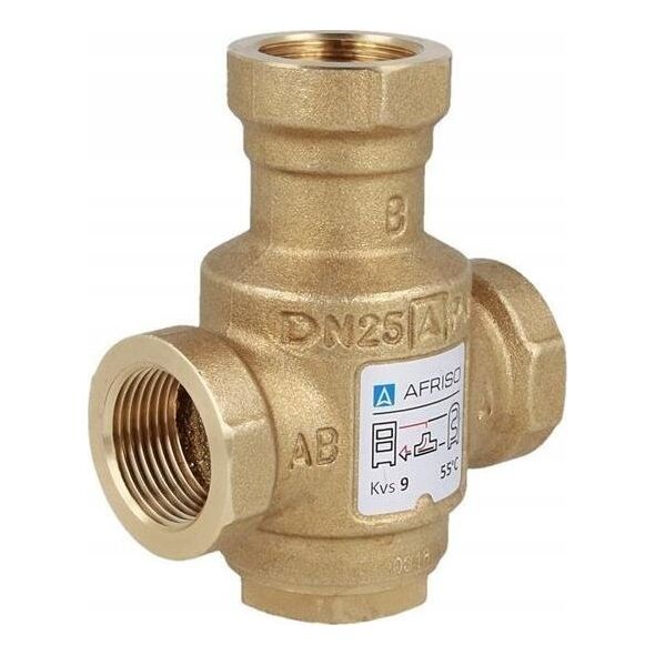 Afriso Zawór temperaturowy ATV 335, DN25, Rp1", kvs 9, 55°C