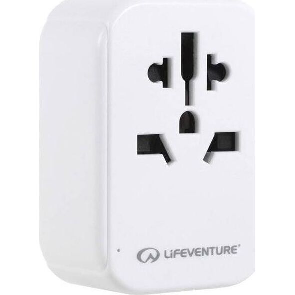 Lifeventure Adapter podróżny z USB i USB-C LIFEVENTURE WORLD TO AUS/CHINA TRAVEL ADAPTOR Uniwersalny