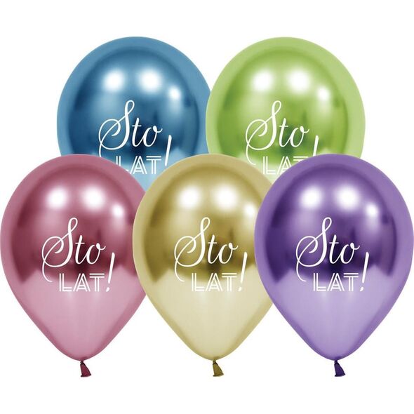 GoDan Godan Balony Sto Lat Platynowe 12 cali 5 szt