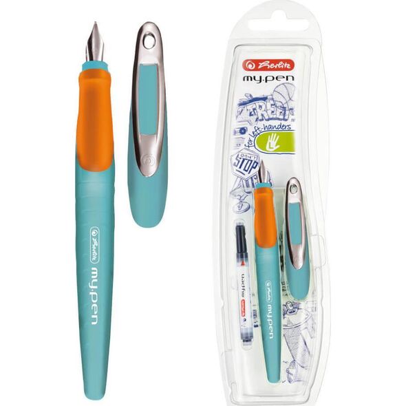 Herlitz Pióro wieczne My.Pen L turkus/pomarańcz