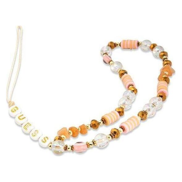 Guess Guess zawieszka GUSTBOHP Phone Strap brązowy/brown Beads Bohemia