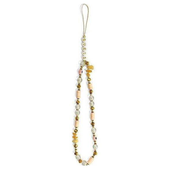 Guess Guess zawieszka GUSTBOHP Phone Strap brązowy/brown Beads Bohemia