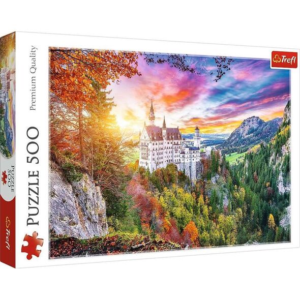 Trefl Puzzle 500 element?w Widok na zamek Neuschwanstein Niemcy