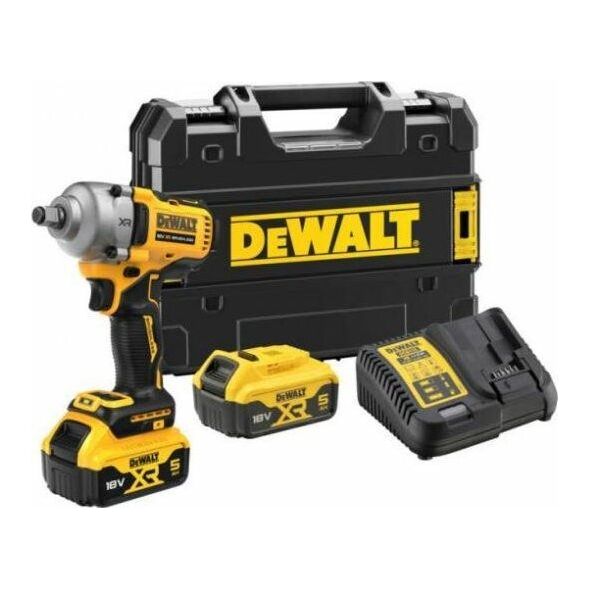Klucz udarowy Dewalt DEWALT.KLUCZ UDAROWY 1/2" 18V 812Nm 2x5,0Ah 4-BIEGI TSTAK PIERŚCIEŃ ZABEZPIECZAJĄCY DCF891P2T
