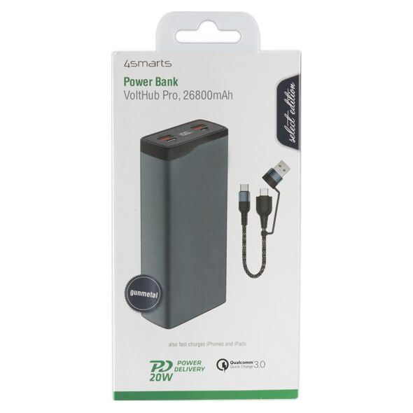 Powerbank 4smarts 4smarts Powerbank VoltHub Pro 26800mAh QuickCharge PD gunmetal