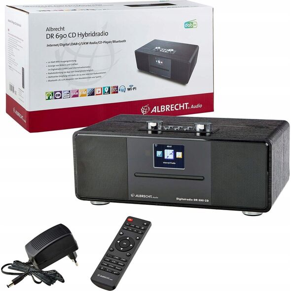 Radio Albrecht Albrecht DR 690 CD Internetradio schwarz CD/DAB+/UKW/BT