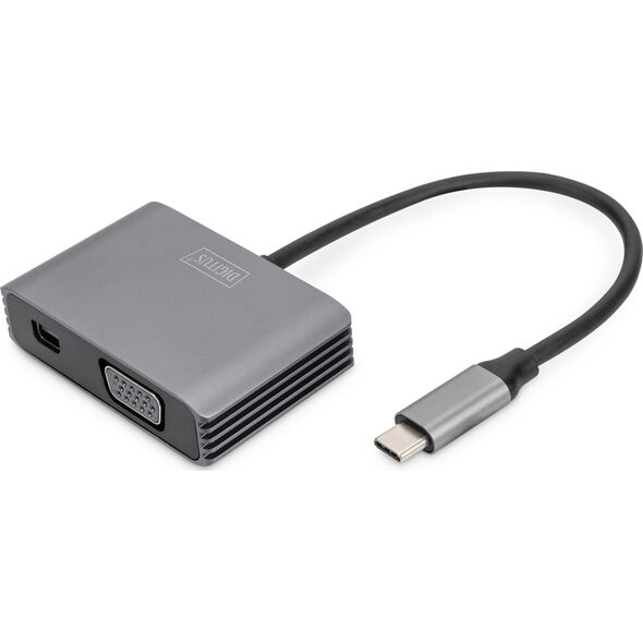 System przekazu sygnału AV Digitus 0.2M USB-C-MINIDP+VGA ADAPTER 0.2M USB-C-MINIDP+VGA ADAPTER