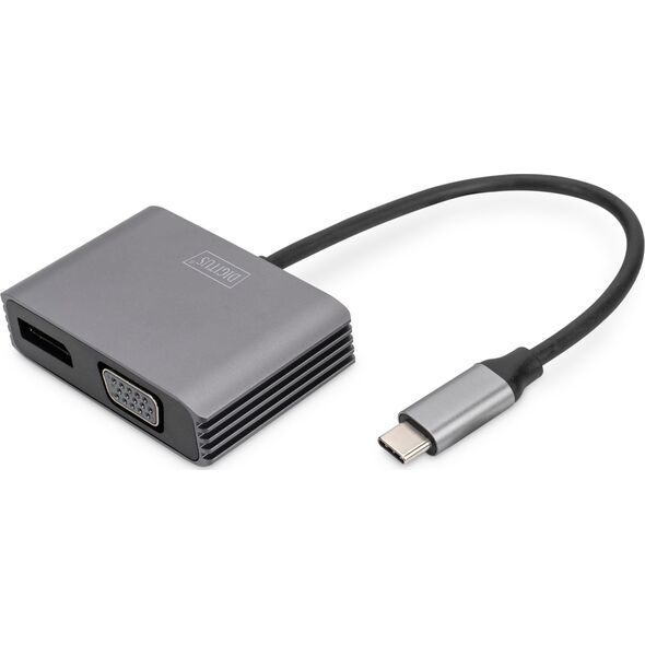 Adapter USB Digitus 0.2MUSB-C - DP + VGA ADAPTER 0.2MUSB-C - DP + VGA ADAPTER