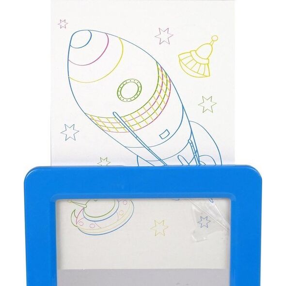 LeanToys Magiczna Podświetlana Tablica 3D Okulary Niebieska
