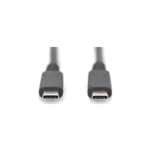 Kabel USB Digitus USB-C - USB-C 0.8 m Czarny (AK-300343-008-S)