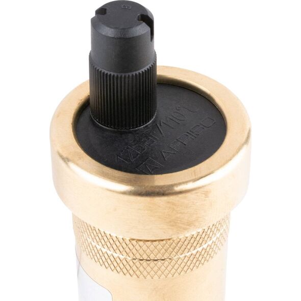 Afriso Odpowietrznik automatyczny, pionowy PrimoVent G3/8 z Aquastop i zaworem stopowym R1/2 (S)A