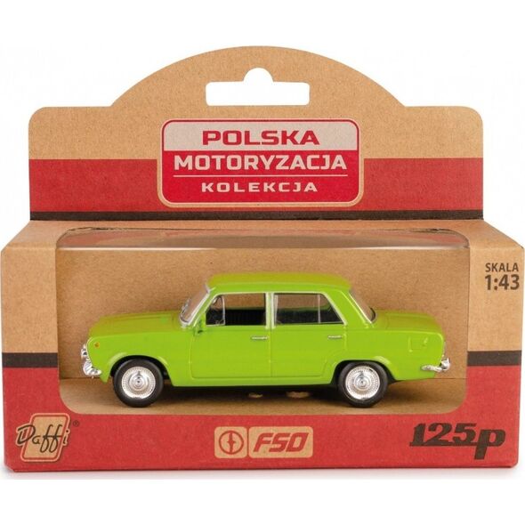 Pojazd PRL Fiat 125p zielony Daffi