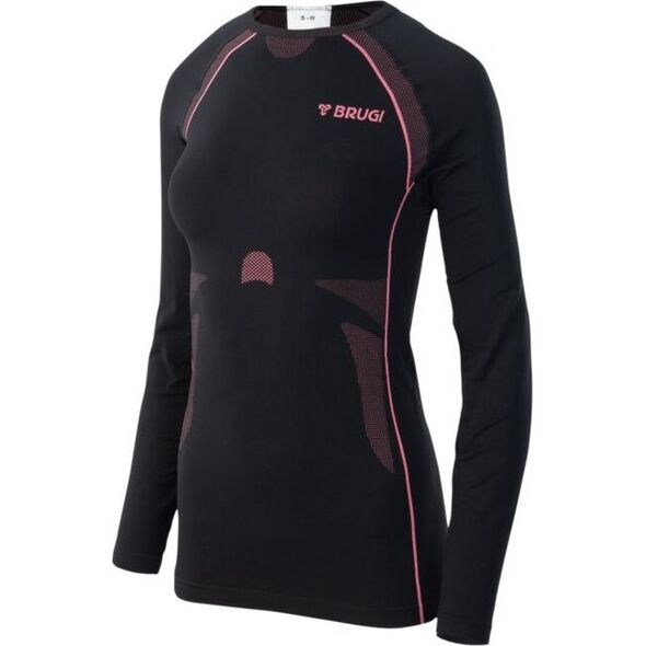 Brugi Bielizna termoaktywna damska bluza Brugi 2RC3 czarna rozmiar L/XL