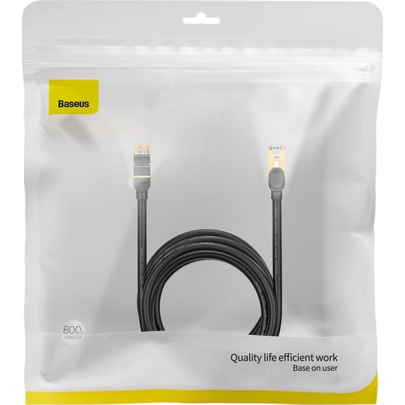 Baseus Kabel sieciowy Baseus Speed Seven RJ45 10Gbps 8m czarny