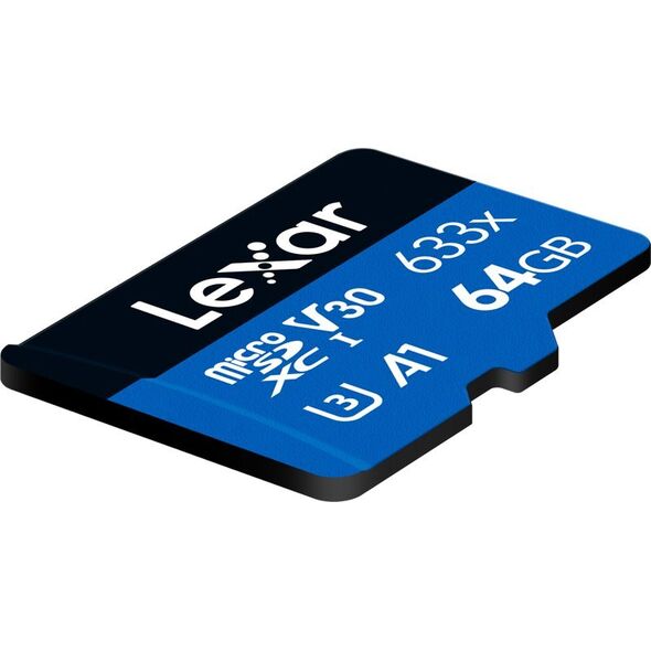 Karta Lexar 633x MicroSDXC 64 GB Class 10 UHS-I/U3 A1 V30 (LMS0633064G-BNNNG)
