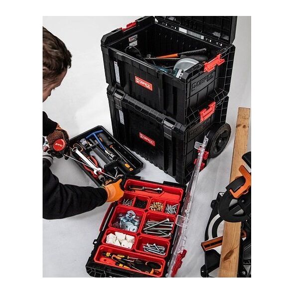 Qbrick Zestaw skrzynek narzędziowych Qbrick System 414318 Wózek transportowy 3w1