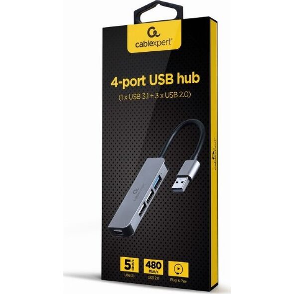 HUB USB Gembird UHB-U3P1U2P3-01 4x USB-A 2.0 3.2 Gen1 3.1 Gen1 (UHB-U3P1U2P3-01)