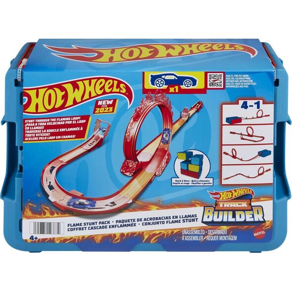Mattel Hot Wheels Track Builder Kaskaderska pętla ognia Zestaw do zabawy HMC04 MATTEL