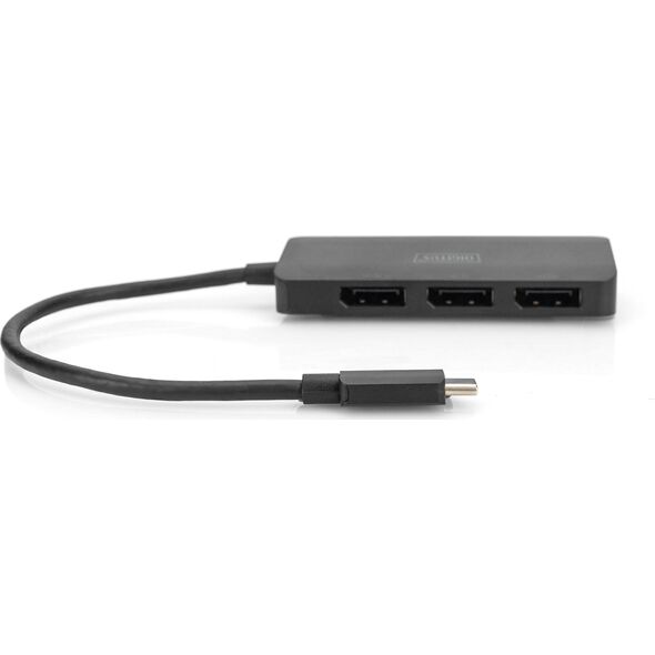 HUB USB Digitus DIGITUS USB-Hub 3-Port  C  ->3xDP   m.Kabel          schwarz