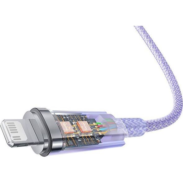 Kabel USB Baseus USB-C - Lightning 1 m Fioletowy (CATS010205)