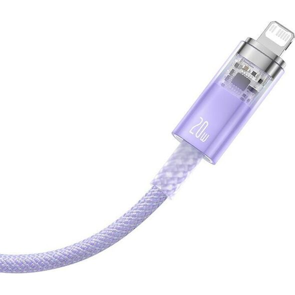 Kabel USB Baseus USB-C - Lightning 1 m Fioletowy (CATS010205)