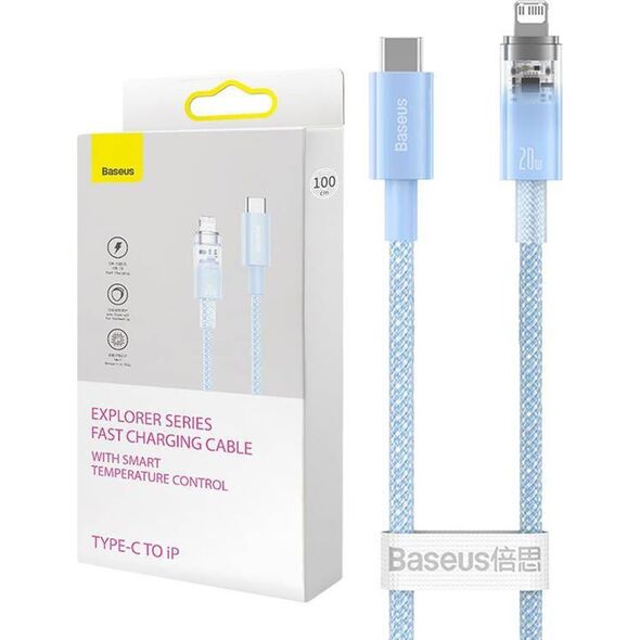 Kabel USB Baseus USB-C - Lightning 1 m Niebieski (CATS010203)