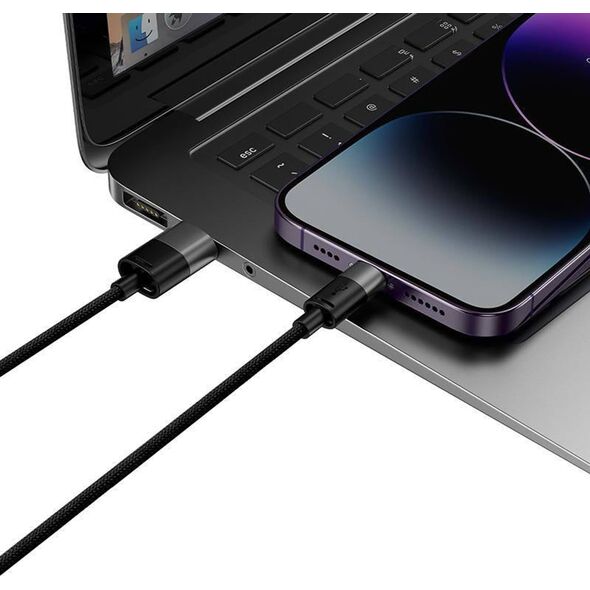 Kabel USB Baseus USB-A - USB-C + microUSB + Lightning 0.6 m Czarny (P10319900111-00)