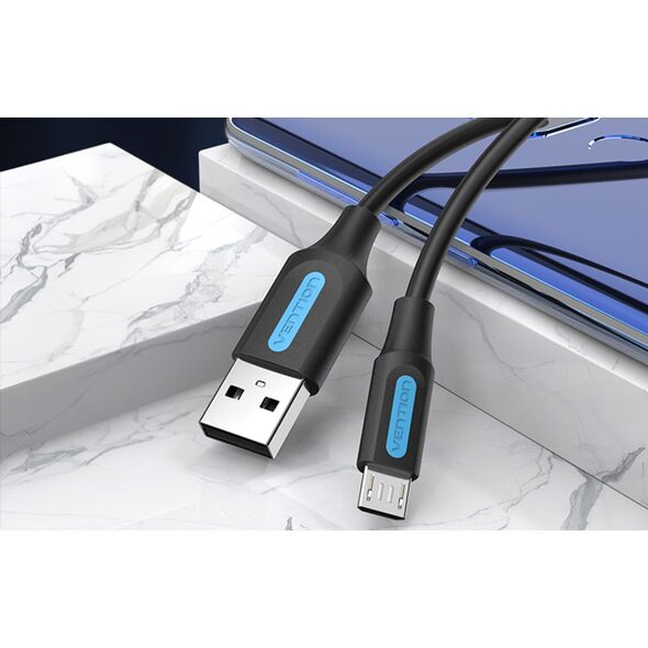 Kabel USB Vention USB-A - microUSB 1 m Czarny (COLBF)