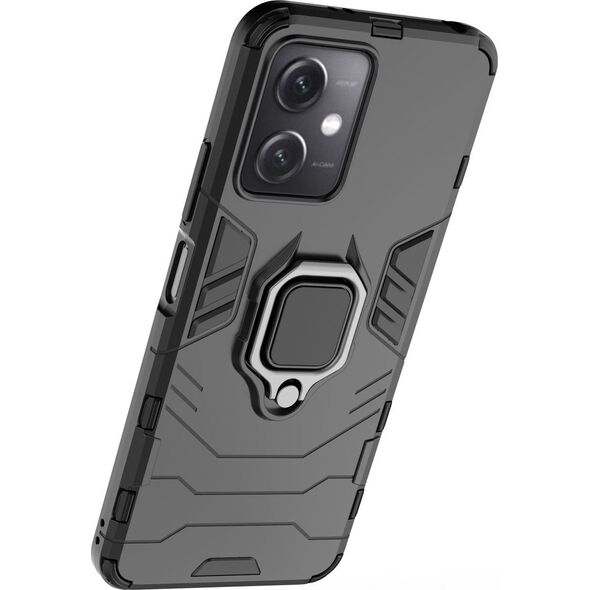 Hurtel Ring Armor etui do Xiaomi Redmi Note 12 5G / Poco X5 5G pancerny pokrowiec uchwyt magnetyczny ring czarne