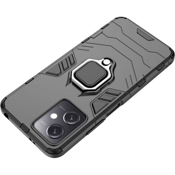 Hurtel Ring Armor etui do Xiaomi Redmi Note 12 5G / Poco X5 5G pancerny pokrowiec uchwyt magnetyczny ring czarne