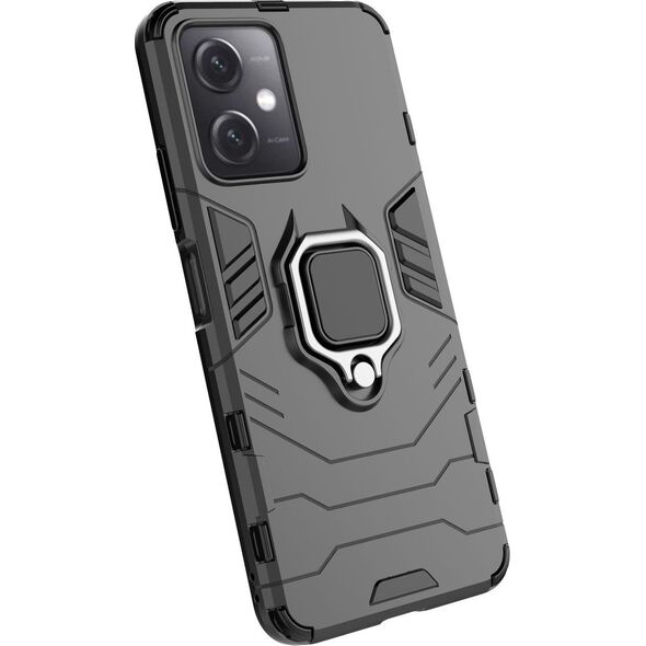 Hurtel Ring Armor etui do Xiaomi Redmi Note 12 5G / Poco X5 5G pancerny pokrowiec uchwyt magnetyczny ring czarne
