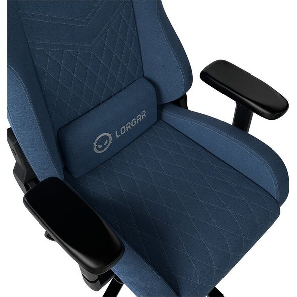Fotel Lorgar LORGAR Ace 422, Gaming chair, Anti-stain durable fabric, 1.8 mm metal frame, multiblock mechanism, 4D armrests, 5 Star aluminium base, Class-4 gas lift, 75mm PU casters, Blue