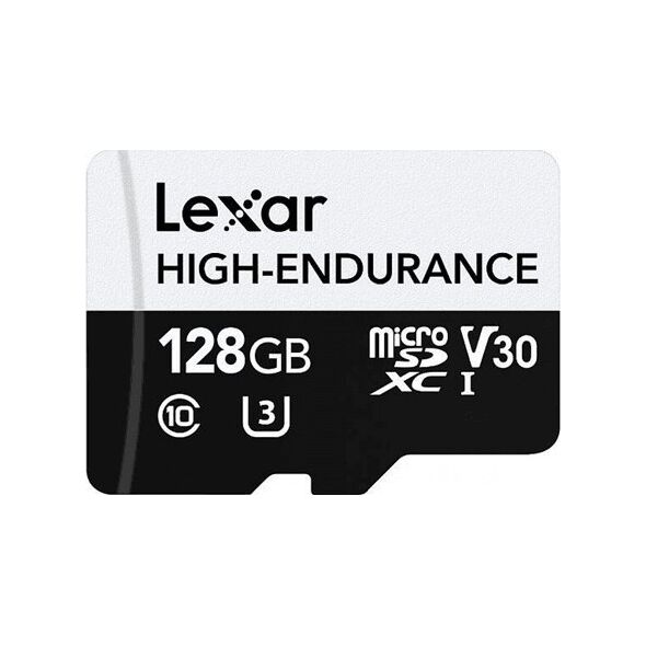 Karta Lexar High-Endurance MicroSDXC 128 GB Class 10 UHS-I/U3 V30 (LMSHGED128G-BCNNG)