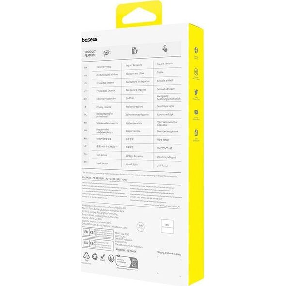 Baseus Szkło hartowane prywatyzujące Baseus Diamond iPhone 15 Pro Max