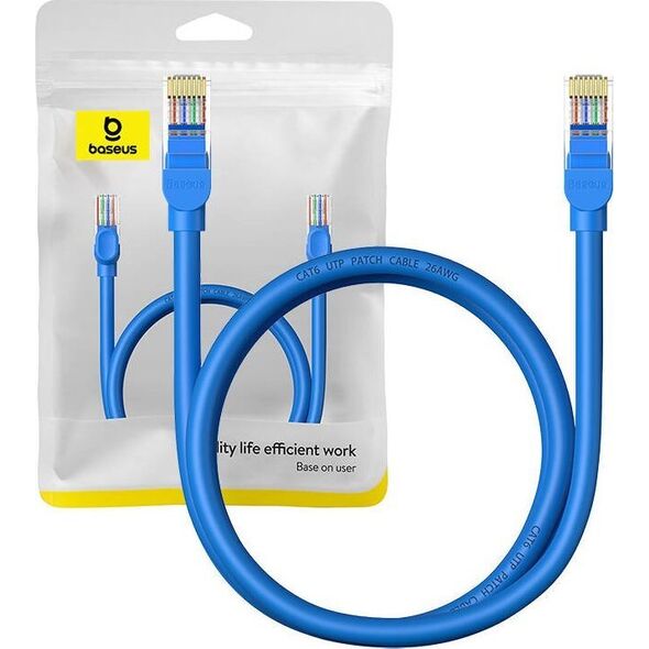 Baseus Kabel sieciowy Baseus Ethernet RJ45, Cat.6, 1m (niebieski)