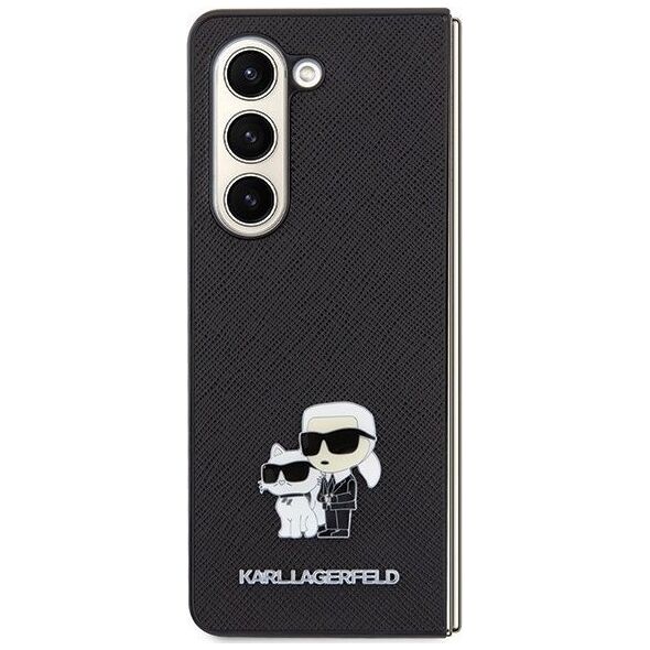 Karl Lagerfeld Karl Lagerfeld KLHCZFD5SAKCNPK Z Fold5 F946 hardcase czarny/black Saffiano Karl&Choupette Pin
