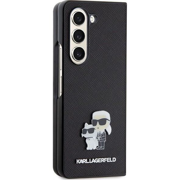 Karl Lagerfeld Karl Lagerfeld KLHCZFD5SAKCNPK Z Fold5 F946 hardcase czarny/black Saffiano Karl&Choupette Pin