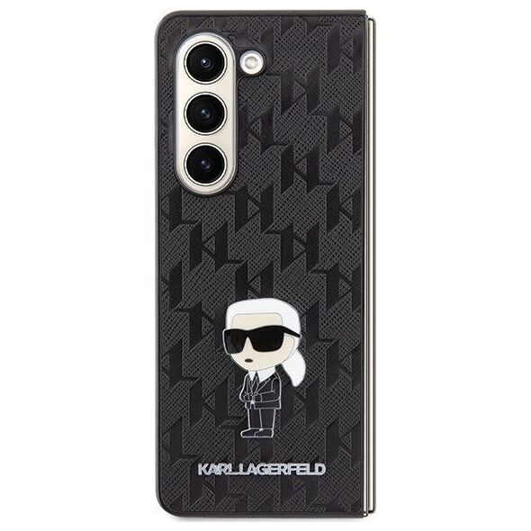 Karl Lagerfeld Karl Lagerfeld KLHCZFD5SAPKINPK Z Fold5 F946 hardcase czarny/black Saffiano Monogram Ikonik Pin