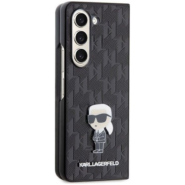 Karl Lagerfeld Karl Lagerfeld KLHCZFD5SAPKINPK Z Fold5 F946 hardcase czarny/black Saffiano Monogram Ikonik Pin