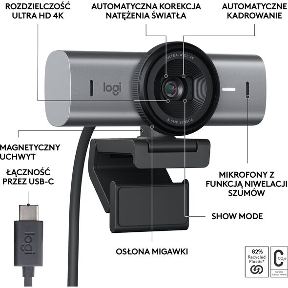 Kamera internetowa Logitech MX Brio 4K Ultra HD (960-001559)