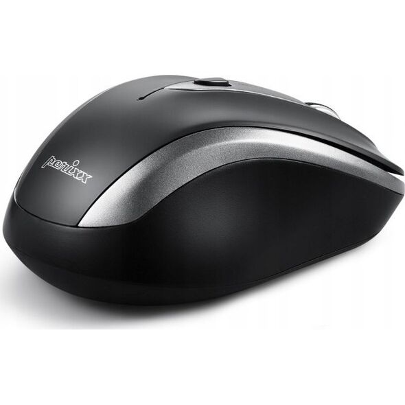 Mysz Perixx Mysz bezprzewodowa Perixx PERIMICE-721 optyczna 1600dpi 2.4 GHz, czarna, silent, cicha, bezklikowa