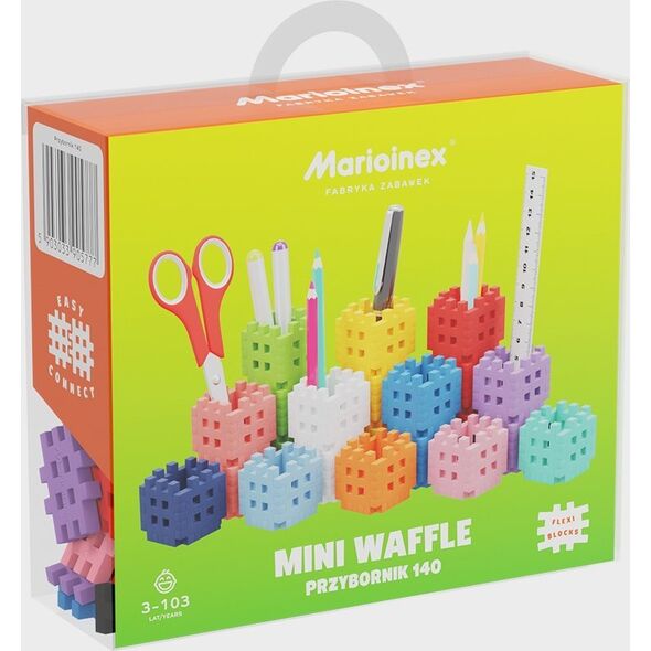 Marioinex Klocki konstrukcyjne Mini Waffle - Przybornik 140 elementów