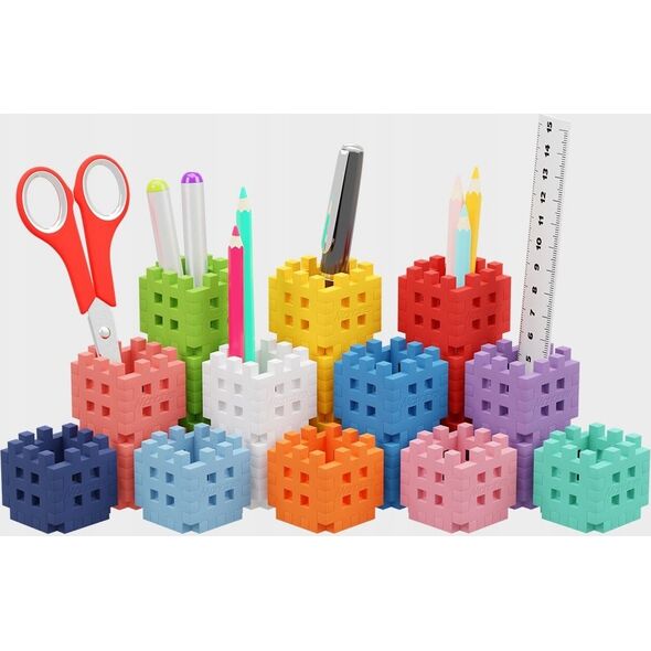 Marioinex Klocki konstrukcyjne Mini Waffle - Przybornik 140 elementów