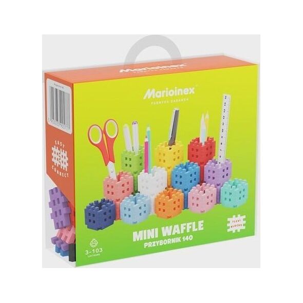 Marioinex Klocki konstrukcyjne Mini Waffle - Przybornik 140 elementów